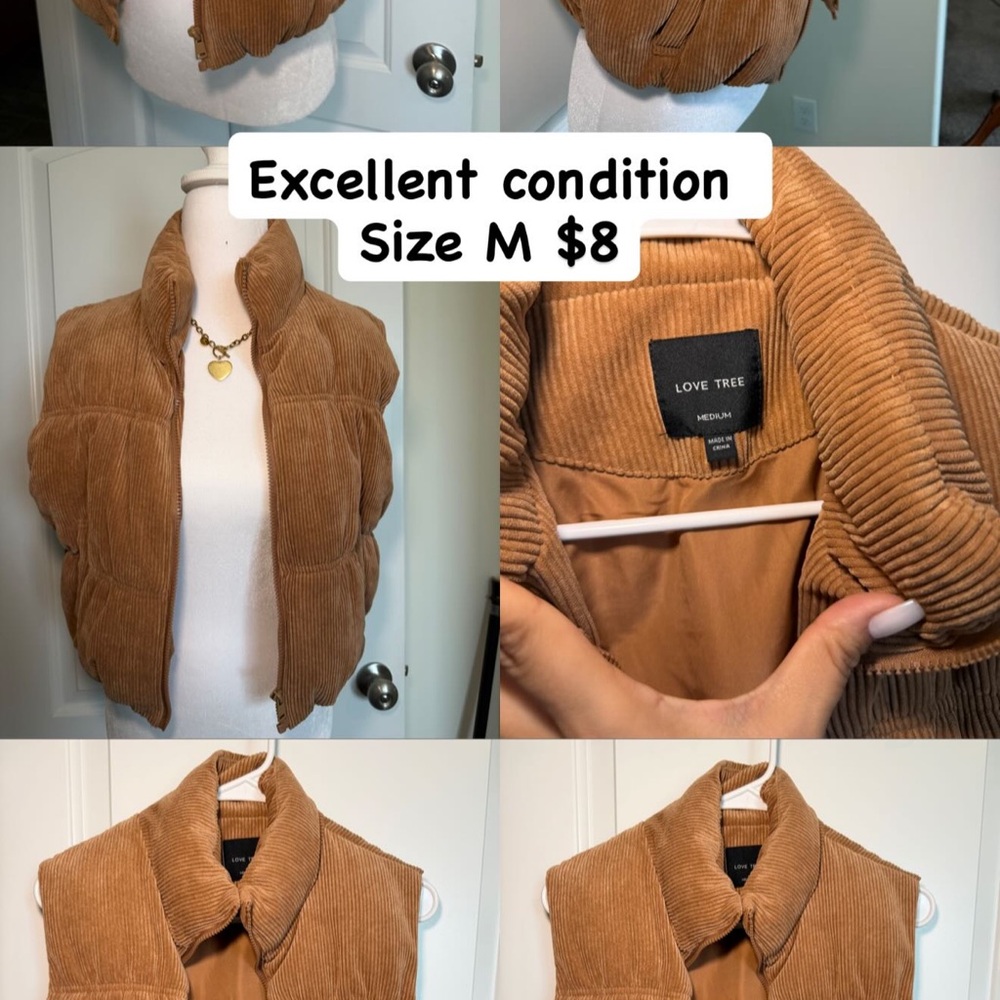 Love Tree Women's Brown Corduroy Vest